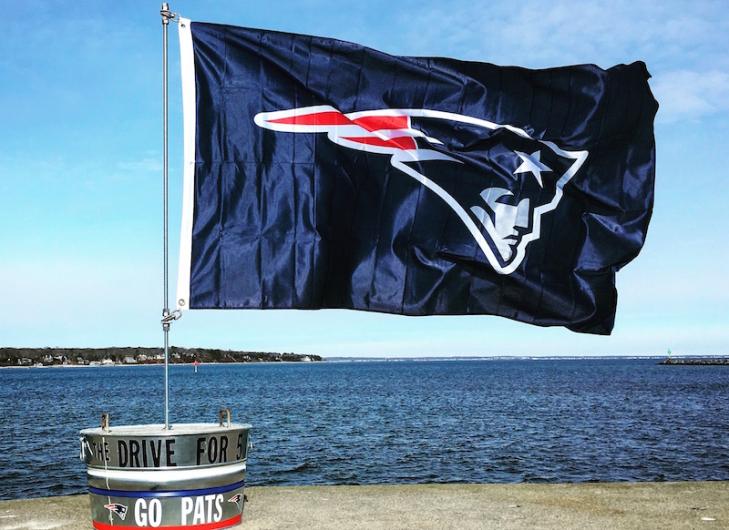 Patriots flag flies on Martha's Vineyard