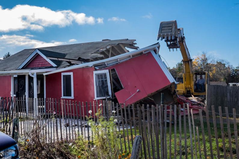 Demolition in November 2016