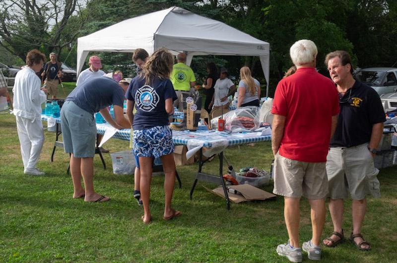 Chilmark fire chief David Norton met with many colleagues.