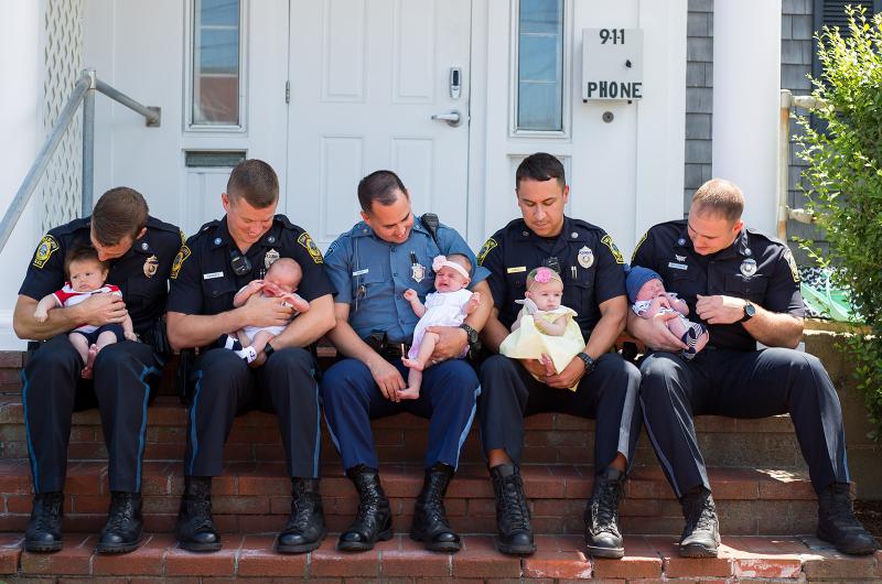 2017 - From left: Seth Harlow and Gunner, James Hagerty and William, Dustin Shaw and Lowen, Jeff LaBell and Lark, Tim Millerick and Julian.