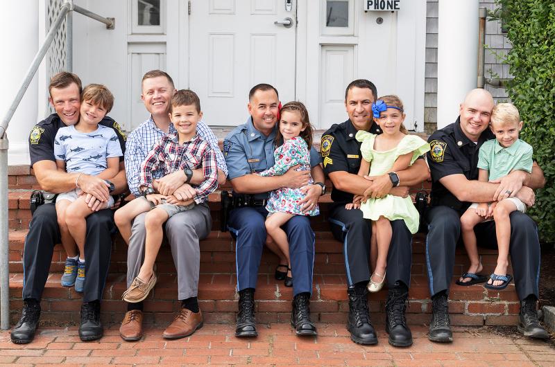 2023 - From left: Seth Harlow and Gunner, James Hagerty and William, Dustin Shaw and Lowen, Jeff LaBell and Lark, Tim Millerick and Julian.