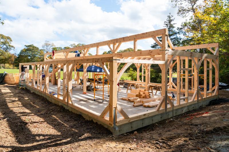 New barn is just one part of a larger plan for a live-in community center in West Tisbury.