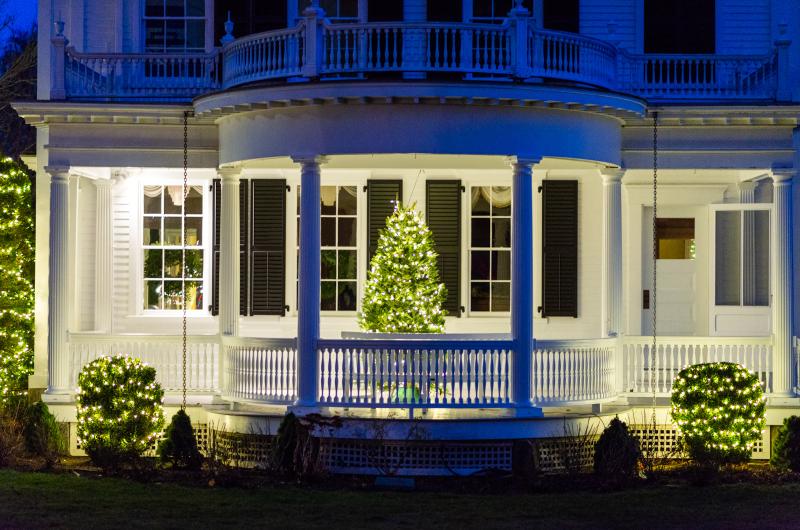 The Dr. Daniel Fisher house is decorated with understated class.