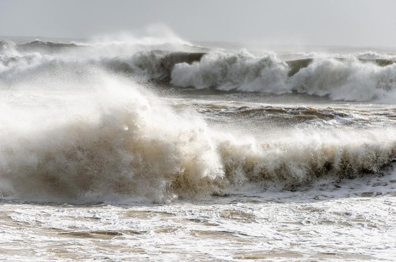 Big surf at Squibnocket Beach in Chilmark.