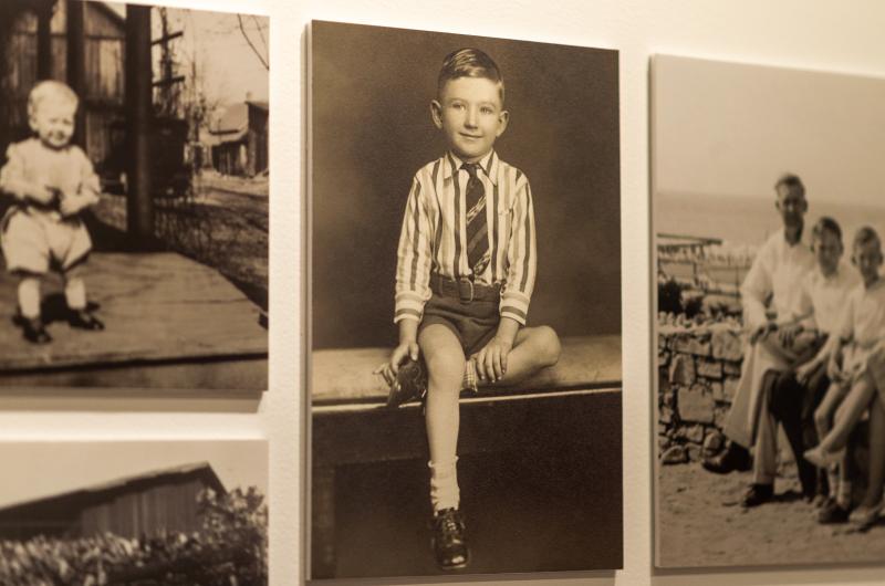 Historical images from Norman Bridwell's life were on display.