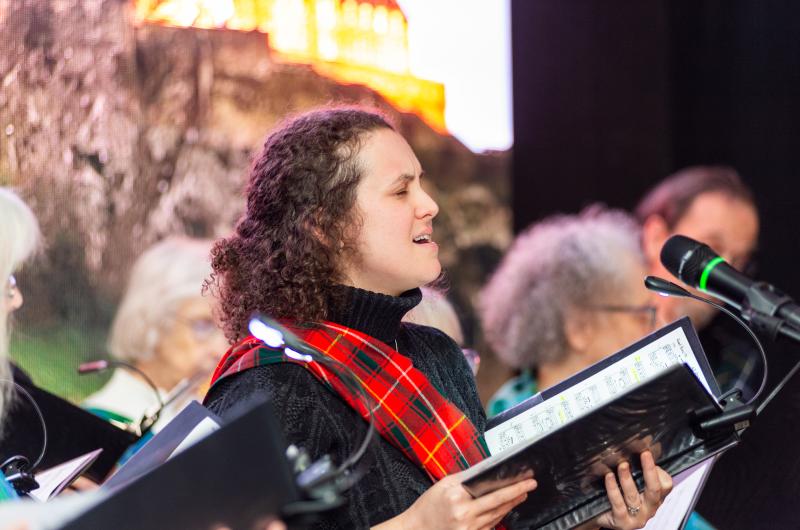 Becky Williams was a soloist among the singers.