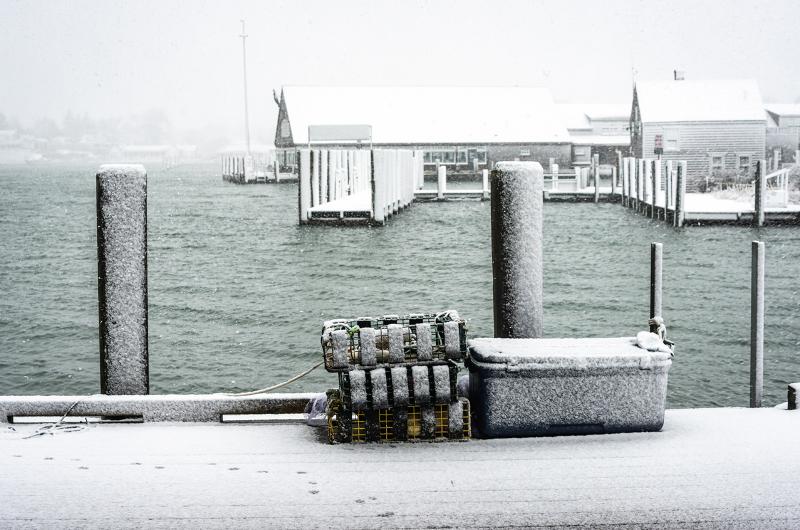 A light dusting in Edgartown Harbor.