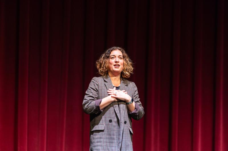 Brooke Hardman introducing the show.