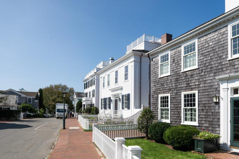 Homes on North Water street in Edgartown.