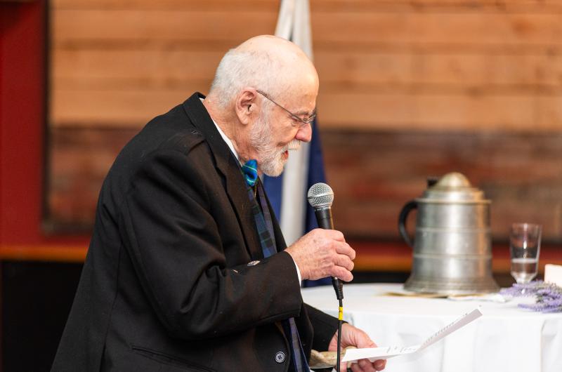 Rev. Leo Christian recites the Gaelic blessing.