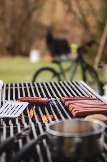 Hot dogs on the grill are a trout tournament tradition.
