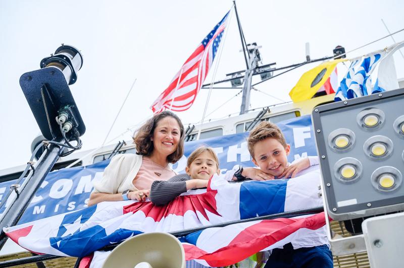 The Mason family is enjoying the view.