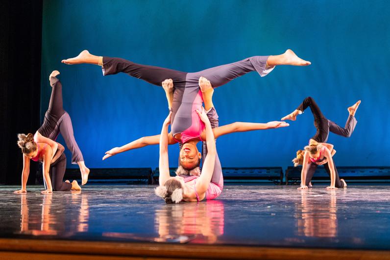 Dancers used a wide array of acrobatic skills.