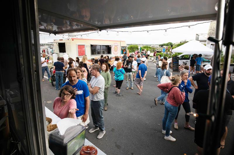 Food trucks at the bottom of Owen park.