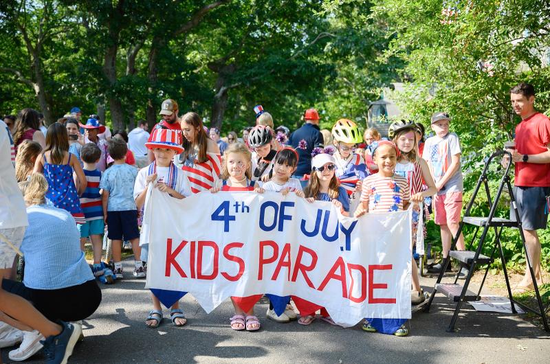 The Oak Bluffs kids parade gets underway.