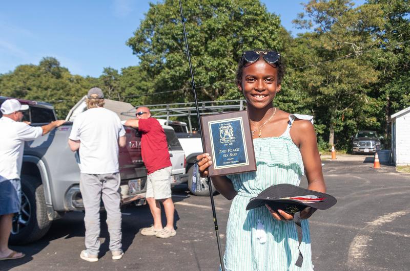 Ava Calloway won second place in sea bass.