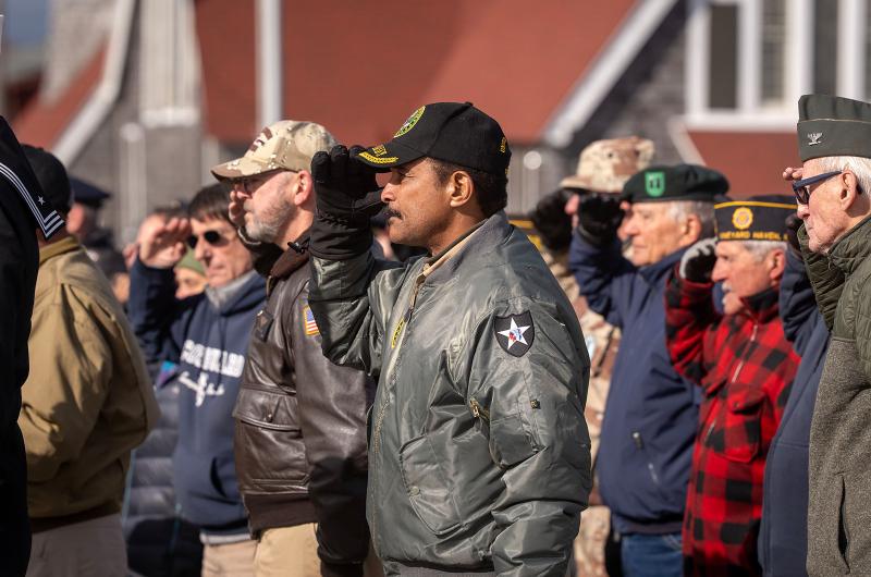 Bob Tankard gives a salute.