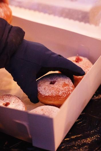 Donuts and other sweet treats were on offer.