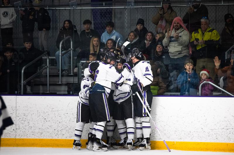 The Vineyard celebrates a goal.