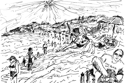 Lamberts Cove Pen Drawing
