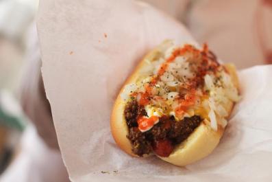 Dinghy Dog hotdog onions