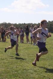 athletes boys cross country running