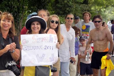 fan holding a sign
