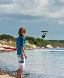 Kite surfer pond beach