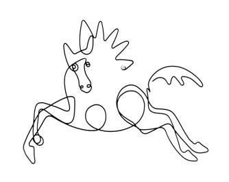 wire horse sculpture