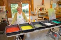 paper laboratory with Sandy Bernat, owner of Seastone Papers