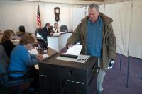 Charlie Blair casts ballot