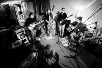 music band instruments jam BW