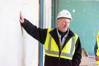 Steve Brenner discusses various stages of the demolition.