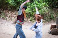 [l-r] Augie Padua (Sir Toby Belch), Jason Jarrell (Antonio) duel.