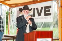 Mike Cassidy in his iconic cowboy hat and coat.