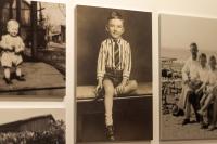 Historical images from Norman Bridwell's life were on display.