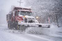 Snow plows were out in force.