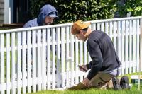 Fresh white paint abounds in Edgartown.