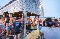 Dock Dance Band plays as the sun goes down.
