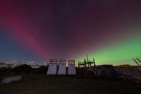 Northern lights over South Beach in Katama.