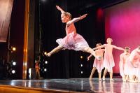 Young ballerinas showed off their leaping ability.