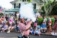 Musket fire rings through Edgartown.