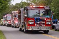 Oak Bluffs fire trucks bring up the rear.