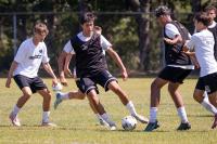 Focusing on footwork.