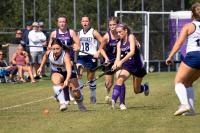 Chasing the Nantucket player down the sideline.