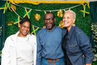 [l-r] Sharon Brown, Chef Deon and Chef Ting.