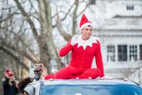 The elf was not on the shelf, but still watching over all.